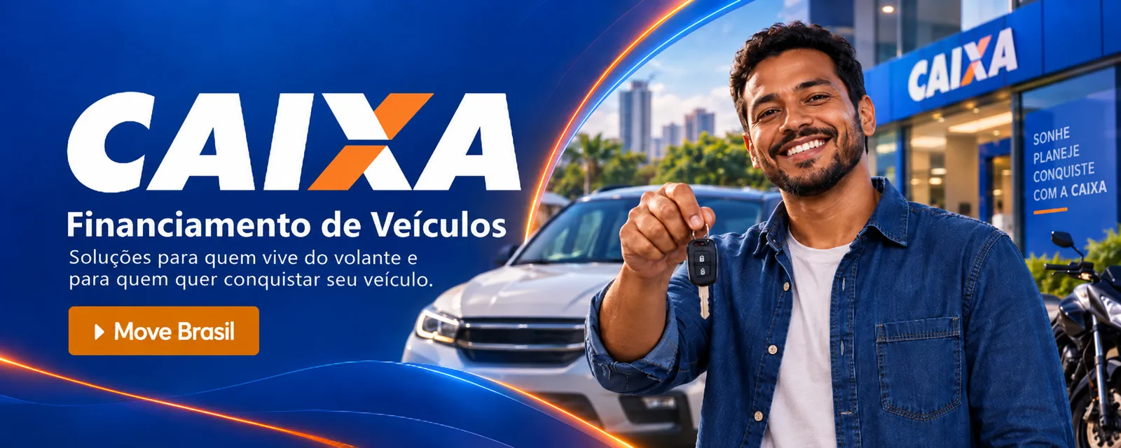 Webbanner publicitário — CAIXA Financiamento de Veículos